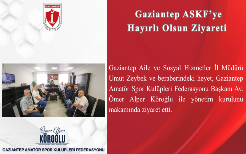 Gaziantep ASKF’ye Hayırlı Olsun Ziyareti